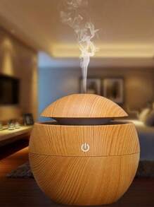 1PC Wooden Cool Mist Humidifier Aroma Diffuser For Room With Colorful Ambient Lighting, Ideal For Home,Office,And Car , Aroma Air Diffuser With Colorful Change Diffuser For Car, Office And Babies. Purifier Humidifier For Bedroom Room Decor