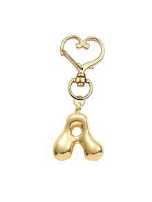 可爱字母泡泡吊坠包包挂饰 - 幸运水晶吊坠，金色字母 A-Z 吊坠，闪亮合金包包背包挂饰 - 生日及特殊场合的完美礼物，钥匙扣戒指包包背包汽车挂饰，送给女士和女孩的礼物，钱包和手提包配件