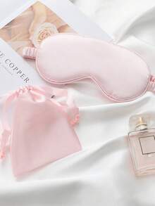 Silky Sleep Eye Mask, Blackout Elastic Travel Nap Eye Mask, Pure Mulberry Silk Sleep Eye Mask, Double-Layer Silk Filled, With Elastic Strap, Ideal Gift For Friends And Partners. Suitable For Relaxation, Travel, Insomnia And Business Trips, Thickened Eye Mask, Essential For Autumn And Winter. - Multicolor - View 2