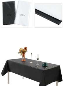 1 Peça Toalha de Mesa Descartável Grossa de Cor Sólida, À Prova D'água, À Prova de Óleo, Para Festas, Aniversários, Banquetes
