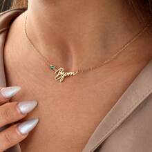 Dây chuyền đá sinh nhật khắc tên, Dây chuyền chữ viết, Dây chuyền tối giản, Quà tặng năm mới, Dây chuyền đá sinh nhật, Dây chuyền đá sinh nhật cá nhân hóa, Màu đen, Bạc, Vàng, Phong cách, Nhiều màu sắc, Cổ điển, Đơn giản, Unisex, Thường ngày, Dễ thương, Tùy chỉnh, Cá nhân hóa, Độc đáo, Quà tặng lý tưởng cho nam, Quà tặng lý tưởng cho nữ, Cô ấy, Bạn trai, Bạn gái, Bố, Mẹ, Gia đình, Bạn bè, Cho kỷ niệm, Cho sinh nhật, Cho lễ tốt nghiệp, Cho dạ hội, Cho tiệc tùng, Trang sức & Đồng hồ, Mùa thu sang trọng, Dây chuyền thép không gỉ khắc tên tùy chỉnh, Mặt dây chuyền khắc tên cá nhân hóa, Trang sức dành cho nữ - Nhiều màu - Xem 13