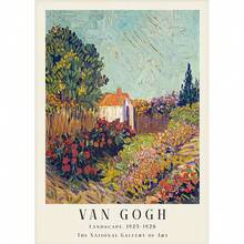 1/3 件梵高世界名画海报和版画男士肖像油画墙面艺术画家居酒吧房间装饰无框复古画框复古文学画框复古