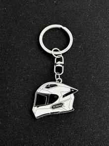 1pc New Motorcycle Safety Helmet Model, Alloy Motorcycle Helmet Decoration Accessory Keychain, Perfect Small Gift For Men - Multicolor - View 3