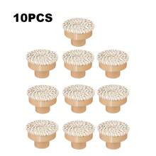 4-20pcs Round Wooden Cabinet Drawer Knobs Unfinished DIY Color Wardrobe Door Pulls Nordic Wood Cupboard Handles With Screws