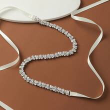 水钻腰带 女士正式礼服腰带 钻石闪亮婚礼新娘腰带 情人节配饰