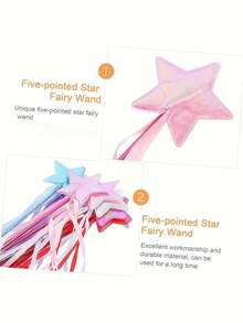 10pcs/Set Princess Magic Wand Set, Shiny Star Fairy Wands, Party Favor Gifts, Made Of PVC - Ideal For Easter, Birthday, Wedding, Anniversary Celebrations - Theme Party Props, Suitable For Cosplay And Celebration Activities