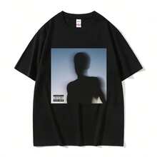 Rapper Daniel Caesar CASE STUDY 01 Album Graphic Tshirt Uni Fashion Hip Hop Streetwear  Wo Casual Pure Cotton T-Shirt_T-Shirt For Women, 220g Cotton Casual Graphic Tee Lightweight Yet Durable Crew Neck Shirt For Beach Trips, Airplane Travel, Weekend Getaways, Or Road Adventures, Stylish And Comfortable Summer Outfit With Loose Fit For Maximum Comfort, Aesthetic Worthy Graphic Tee For Photos And Reels - Black - View 1