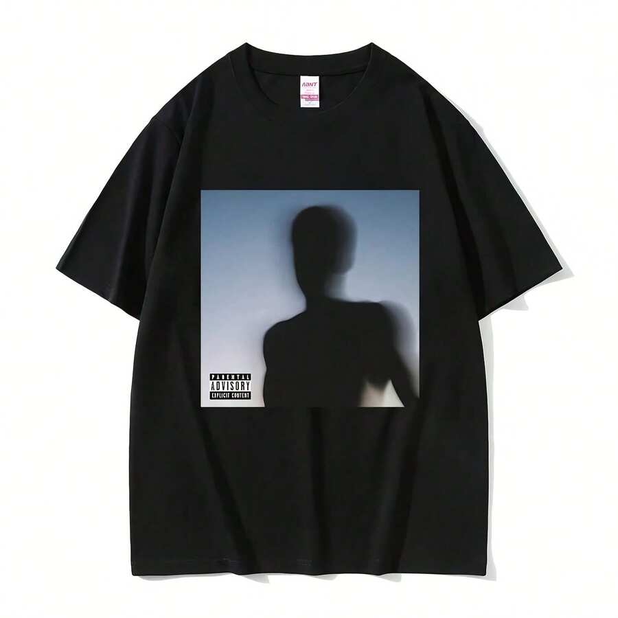 Rapper Daniel Caesar CASE STUDY 01 Album Graphic Tshirt Uni Fashion Hip Hop Streetwear  Wo Casual Pure Cotton T-Shirt_T-Shirt For Women, 220g Cotton Casual Graphic Tee Lightweight Yet Durable Crew Neck Shirt For Beach Trips, Airplane Travel, Weekend Getaways, Or Road Adventures, Stylish And Comfortable Summer Outfit With Loose Fit For Maximum Comfort, Aesthetic Worthy Graphic Tee For Photos And Reels - Black - View 1