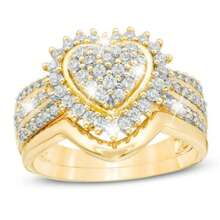 Set de 2 anillos de moda para mujer, anillos de aleación con lustrosa circonita cristalina decorada con corazón, adecuado para el Día de San Valentín, vacaciones, trayecto, citas, fiestas, bodas, compromisos, regalo para esposa, novia, madre, aniversario, Año Nuevo, todas las temporadas
