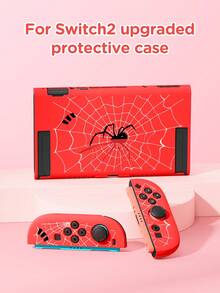 1pc Spider & Spider Web Pattern Protective Case, Compatible With Switch 2/Switch NS/Switch OLED/Lite, Compatible With Switch/Switch 2 Gaming Console Accessories, Protect Your Gaming Device, Best Gift Compatible With Switch Players - Multicolor - View 5