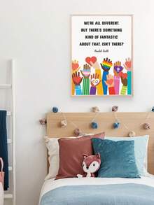 1 件，帆布挂画，带框，防水，教室装饰，教师墙面艺术，平等海报，儿童可打印艺术，同性恋，女孩力量，LGBTQ，包容，励志名言，墙面艺术，海报，LGBT - 彩色 - 查看 10