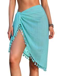 Women Beach Sarong Bathing Suit Wrap Skirt Sheer Bikini Swimsuit Cover Ups For Swimwear For Dress - Shape - View 23