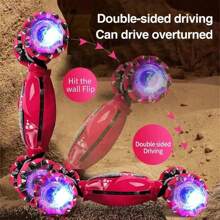 Ferngesteuerte Stuntwagen mit cooler Beleuchtung und Fernbedienung, Offroadklettern Allradantrieb Verwandlungsauto Drift Auto, Geburtstagsgeschenk Urlaubsgeschenk (Dieses Produkt wird nur als Fernbedienungsversion ohne Uhr-Fernbedienung verkauft)