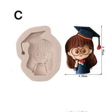 1 Graduation Season, Bachelor's, Doctoral, Boy, Girl, Silicone Baking Mold, Flip Sugar, Cake Mold, Chocolate Decoration Mold