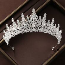 Juego de joyería para mujer, incluye tiara de cristal y kit de collar para niñas, corona con rhinestones, aretes, accesorios para el cuello para novia, boda, cumpleaños, fiesta, vestido de dama de honor