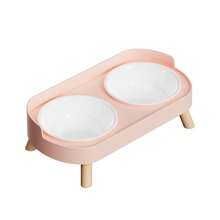 Nouvelles doubles bols d'alimentation et de boisson pour chats, table à manger mignonne pour animaux de compagnie, bols disponibles en plusieurs couleurs et styles, bol pour animaux de compagnie universel - Multicolore - Voir 21