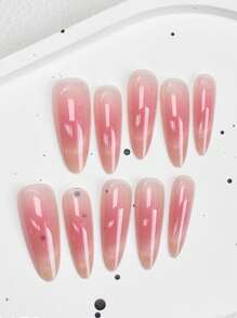 10pcs Aurora Ultra Thin False Nail Tips Without Traces Of Grinding And Folding, Special For Manicure Press On Nails Nail Supplies