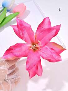 1pc Tropical Style Faux Flower Hair Clip, Suitable For Travel Photo Shoot And Outfit Accessory Claw Clips Hair Claws Hair Barrettes