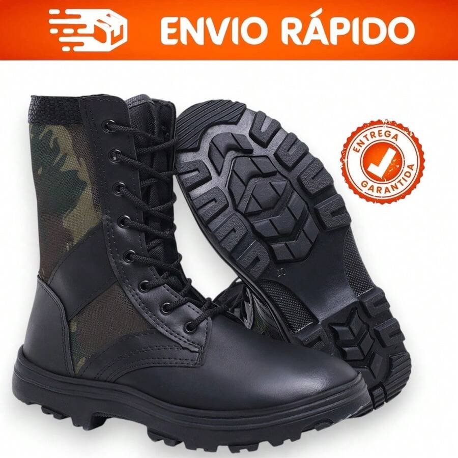 Military Combat Boots Work Boots Military Safety Boots Super Comfortable And Durable - Ngụy trang màu xanh lá cây - Xem 1