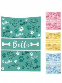 Manta personalizable con estampado de huella de mascota en colores vibrantes - Suave, cálida y ligera de franela para sofá, cama, viaje, campamento, oficina - Personalizada con nombre, impresión digital para todas las temporadas, lavable a máquina y acogedora. Regalo ideal personalizado y único para familia, mascotas, dormitorio, sala de estar, sala de té, sofá