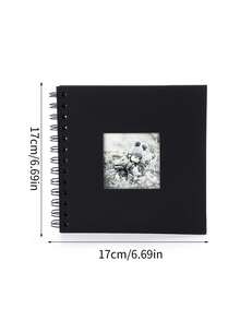 1PC Elegant DIY Scrapbook Album 7"X7" - Black Kraft Pages, 20 Pages | Ideal For Preserving Wedding & Anniversary Memories, Perfect Gift - View 4