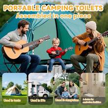 Portable Toilet, Portable Camping Toilet For Adults, Folding Toilet With Lid, Portable Foldable Car Toilet, Compact Emergency Toilet For Car, Home, Camping, Hiking, Boating & Outdoor Travel - Includes Trash Bags - Dark Grey - View 7
