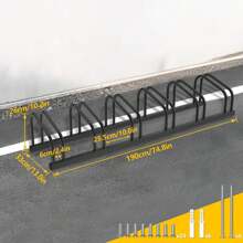 LILIIN Srebrny/czarny stojak na rowery na podłogę na 2/4/6/8 rowerów, uniwersalny stojak na opony o szerokości 30-65 mm, ocynkowany uchwyt na rower ze stali, montaż na podłodze i ścianie