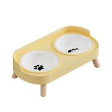 Nouvelles doubles bols d'alimentation et de boisson pour chats, table à manger mignonne pour animaux de compagnie, bols disponibles en plusieurs couleurs et styles, bol pour animaux de compagnie universel - Multicolore - Voir 17