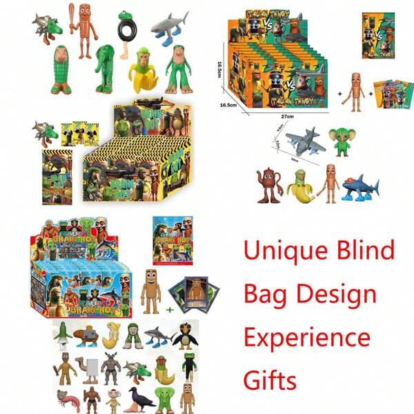 3 Estilo 1/20PCS Tung Tung Tung Sahur Figura Pacote Surpresa PVC Anime Brinquedo Tralalero Tralala Figura Brinquedo Tung Tung Tung Sahur Brinquedo Tralalero Tralala Tubarão Estatueta DIY Artesanato e Festa Feriado Pequenos Presentes Caixas Surpresa Serão Enviadas em Estilos Aleatórios