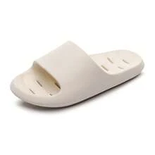 Women's Shower Slipper, Quick Drying Non-Slip Slippers, Bathroom House & Pool Sandals, In-Door Slipper For Gym, Soft Sole - trắng - Xem 2