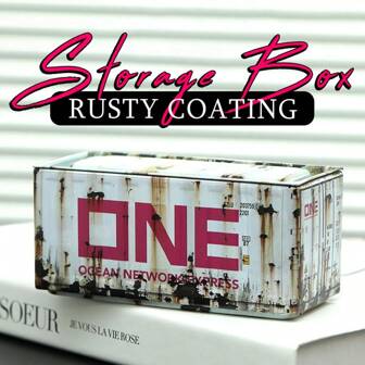 Stackable Retro Industrial Style Mini Metal Storage Boxes, Multi-Functional Office Organizer Containers, Creative Home Decor And Collectibles, Suitable For Home Organization Baskets, Boxes And Containers