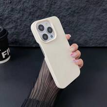 Apple i Phone 15, 14, 13, 12, 11, XR, X, 8, 7 Plus Pro Maxに対応した、創造的なニッチな、ソリッドカラーの半カバー、肌触りの良い、全面保護、落下防止ケース。 - オレンジ - チェックする 6