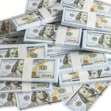 1 peça de 30*15 mm, réplica de papel com valor nominal de $ 100, 100/200 peças de 11,2 cm*4,6 cm, réplica de papel com valor nominal de $ 100, 100/200 réplicas de papel com valor nominal de $ 100, pode ser usado para origami de feriados, papel para atmosfera de festa, notas falsas, buquê de papel para dinheiro de 11,2 cm*4,6 cm para o Dia dos Namorados