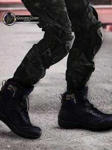 PAR Liso Estilo de ropa de trabajo Cinta BOTA TIPO TACTICA OCUPACIONAL PARA DAMA Y CABALLERO CUENTA CON CIERRE INTERNO Y SUELA ANTIDERRAPANTE Exterior Todo el año - Negro - Ver 2