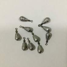 10-Pack Tear Drop Sinkers - Long Cast Surf Fishing Weights For Beach/Pier/Offshore | Saltwater Pyramid Sinkers With Eyelets For Rigging (1oz/2oz/3oz Options)