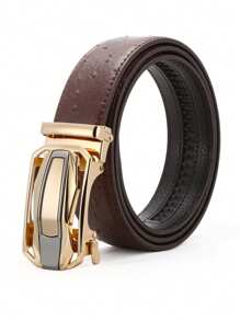 1 Stück modischer, bequemer Gürtel mit Rennauto Muster mit Automatikschließe, vielseitiges Business Accessoire, tolle Geburtstagsgeschenk Idee für den Freund