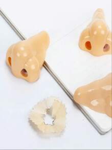 3pcs Unique Nose Shaped Pencil Sharpeners, Cute And Attention-Grabbing, Quirky Yet Fun Solution For Sharpening Pencils, Add A Touch Of Lightness And Humor To Tense Study Or Work Environment, Suitable For Students, Artists, Writers, Architects, Random Color & Style Back To School