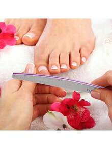 Bộ dũa và đánh bóng móng tay 100/180 grit, dụng cụ làm móng chuyên nghiệp hai mặt, thích hợp cho móng acrylic. - Hồng - Xem 8