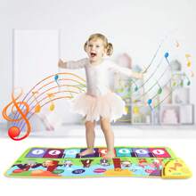 Alfombra de piano musical multifuncional para niños, estera de baile de teclado para bebés y niños pequeños con 8 sonidos de animales, juguete de educación temprana, regalo de Navidad y cumpleaños para niños