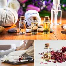 Botellas de pócima con tapones de corcho, pequeños frascos de vidrio DIY, minijars de vidrio transparentes con tapas de corcho, botellas de corcho para exhibición, manualidades, decoración y suministros para fiestas - Multicolor - Ver 3