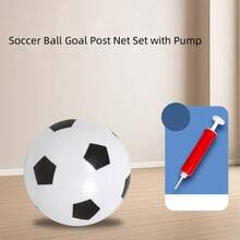 Mini Folding Football And Soccer Ball Goal Post Net Set With Pump Kids Sport Indoor Outdoor Home Toy Child Birthday Gift,Christmas Stocking Stuffers For Boys (Colours And Details Are Random)