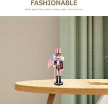 Nutcracker Christmas Decor Nutcracker Figurine Wooden Nutcracker Soldier Black Nutcracker Christmas Wood Ornaments Nutcracker Toy Desktop Ornament Christmas Table Decoration For Christmas Party