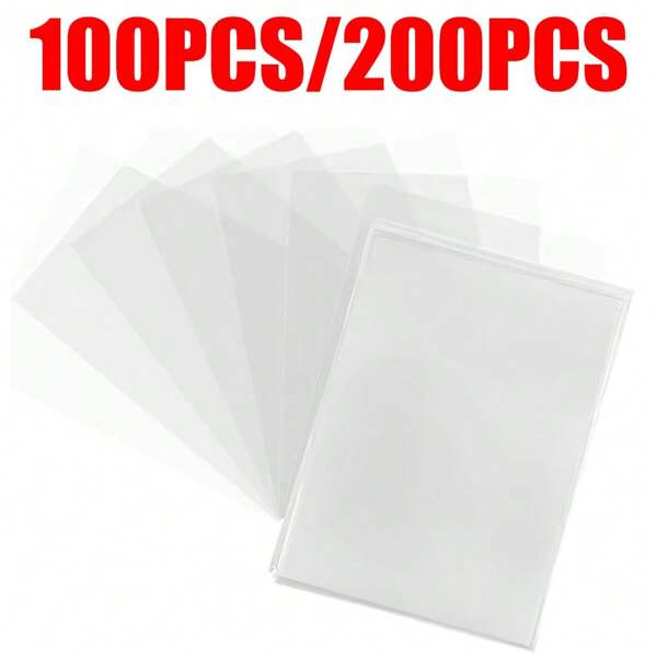 Vorinclex 100PCS/200PCS Transparent Inner Card Sleeve Protector For PTCG/YGO , Anti-Tear And Anti-Wear Clear Protective Sleeves, Exclusively Designed Waterproof Card Sleeves, Trading Card /Collectors Cards Sleeves For PKM