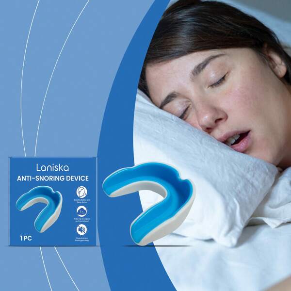 1pc EVA Thermoplastic Anti-Snoring Device, Wearable At Night, Sleep Aid, Toothbrush, Snoring Relief Device, Can Be Shaped To Prevent Slipping