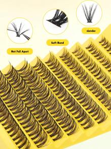 Wimpernkläppchen-Falsche Wimpernverlängerung, 200 Clusters individuelle Wimpern-Extensions, D-Ringel-Cluster-Wimpernverlängerung 8-16 mm, wiederverwendbare flauschige individuelle Wimpern-Cluster - DIY-Wimpern für Anfänger, Geschenke zum Valentinstag für junge Mädchen