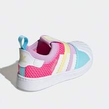 Zapatillas deportivas tipo slip-on Adidas de uso diario casual para niños GY9197 - Rosa - Ver 4