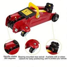 2 Ton Tonne Hydraulic Trolley Floor Jack With Plastic Storage Carry Case Car Van - Red - View 9
