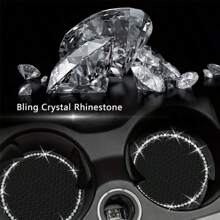 2 Stücke Auto Becherhalter Silikon Anti-Rutsch Matte, Auto glänzende Becherhalter Untersetzer, Fahrzeug Innenraum Ablage Pad, geeignet für Auto, SUV - erhältlich in Schwarz, Pink, Blau