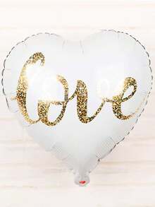 9 件/套 18 英寸爱心铝箔白色心形气球、18 英寸 MR MRS 金箔圆形白色铝箔气球、金点透明乳胶气球，适用于婚礼生日派对装饰 - 彩色 - 查看 4