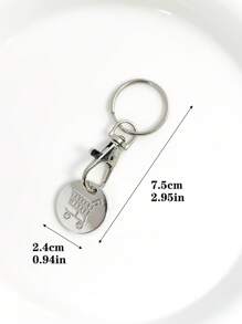 1 pieza Moneda de metal con logotipo de carrito de supermercado, gancho de langosta, llavero creativo, disponible al por mayor, un regalo para mamá, accesorio para coche, dije para bolso, accesorio escolar, lindo, gótico, Y2K